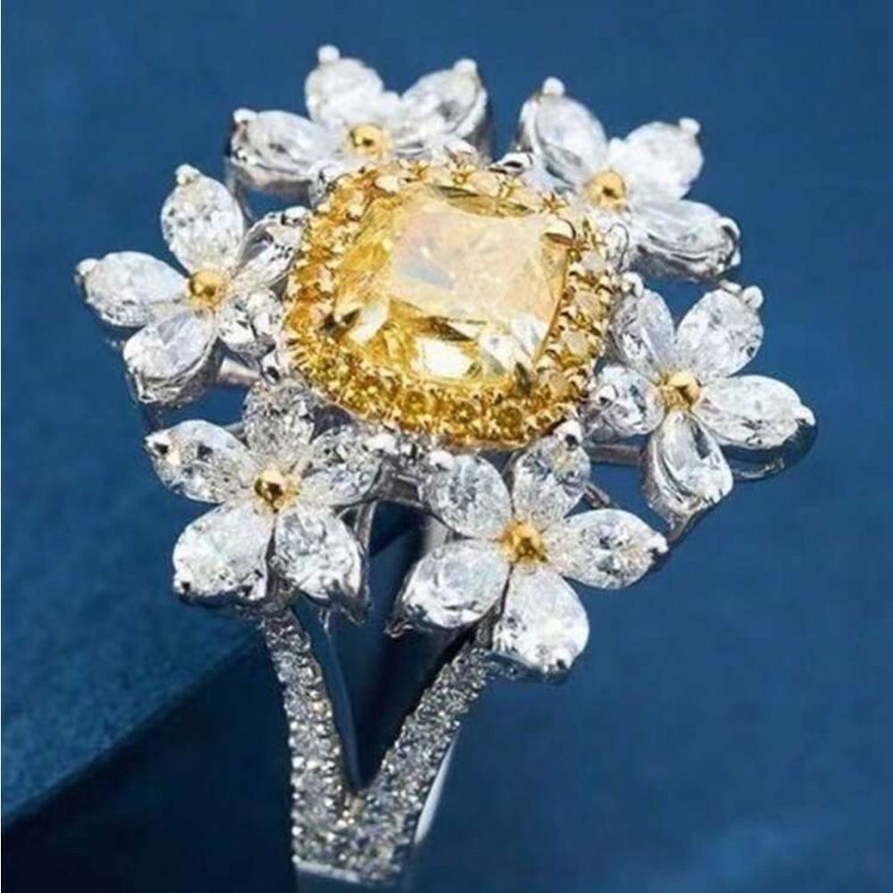 Diamond flower Ring Q555